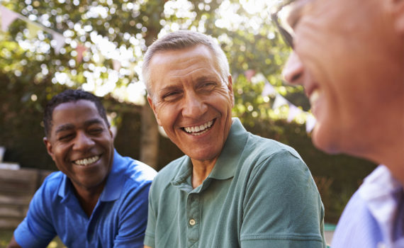 A group of three stroke survivors sharing their experiences