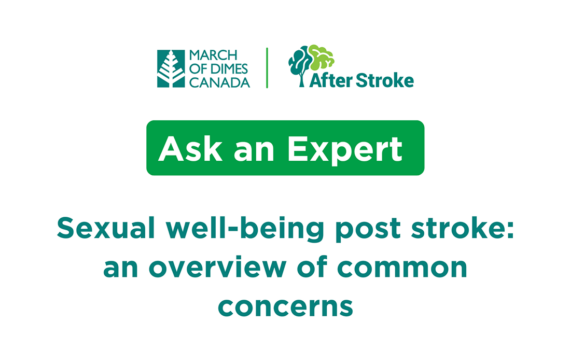 Ask an Expert webinar cover "Sexual well-being post stroke: an overview of common concerns"
